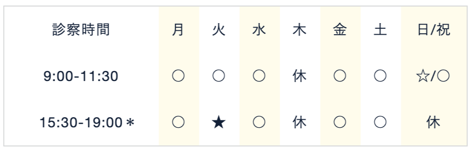 診療時間