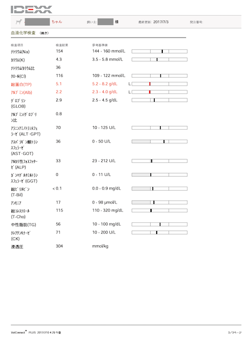 血液検査結果見本３